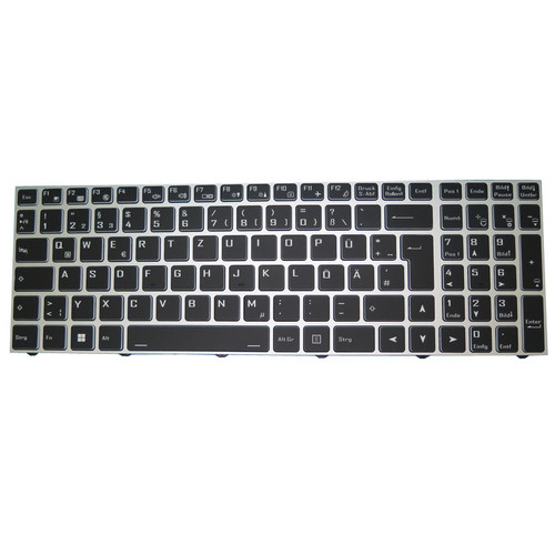 Laptop No Backlit Keyboard For CLEVO PC50DC PC50DC(-D) PC50DD PC50DD2 PC50DD2(-D) PC50DF PC50DF1 PC50DF1(-D) German GR Black Silver Frame New