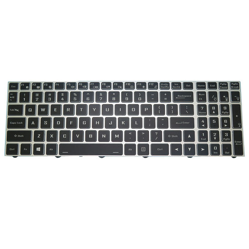 Laptop Backlit Keyboard For CLEVO V150RNC V150RNC-G V150RND V150RND-G V150RNE V150RNE_D_C(-G) V150RNE-G V150RNX V150RNX-G United States US With Silver Frame New