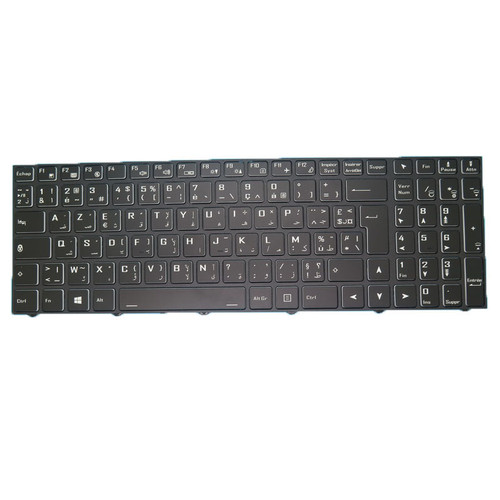 Laptop Backlit Keyboard For CLEVO NJ50AU NJ50CU NJ50GU NJ50LU NJ50MU NJ50PU NJ50ZU Arabic French ARFR Black Frame
