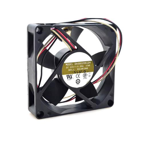 Cooling Fan For AVC DA08020B12H-FAR 8020 DC12V 0.35A 3PIN 3Lines New 8CM