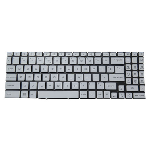 Black New Laptop Single Zone Blue Backlit Keyboard For MSI Modern 15 B11M B12H B12HW B12M B13M B11M-046CA English US No Frame