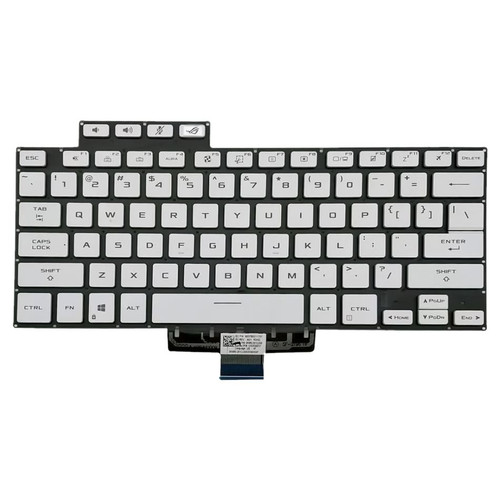 Laptop Keyboard For ASUS ROG Zephyrus M16 GU603HE GU603HM GU603HR GU603ZE GU603ZM GU603ZW GU603ZX United States US White Without Frame With 1-Zone RGB Backlit