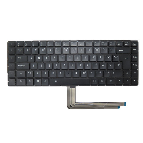 Laptop 2-zone RGB Backlight Keyboard For Gigabyte AERO 14 (GTX 1060) AERO 14-W6 Spanish SP Black New