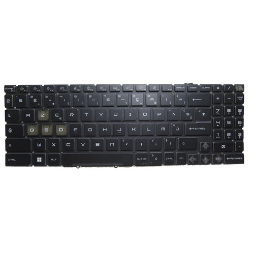 Black New Laptop 4-Zone RGB Backlit Keyboard For MSI Prestige 16 Studio A13V A13VE A13VF French FR No Frame