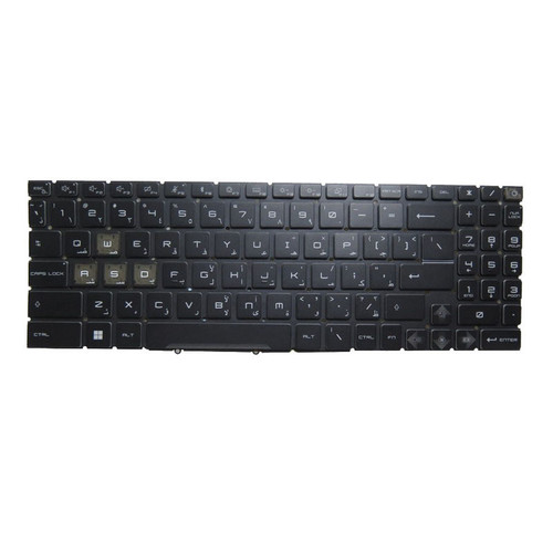 Black New Laptop Blue Backlit Keyboard For MSI Creator Z16 HX Studio B13V B13VGTO B13VFTO B13VETO Arabia AR No Frame