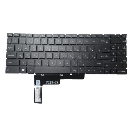 Black New Laptop Single Zone RGB Backlit Keyboard For MSI Pulse GL66 11U 11UCK 11UDK 11UEK 11UGK 11UGKV Russian RU No Frame