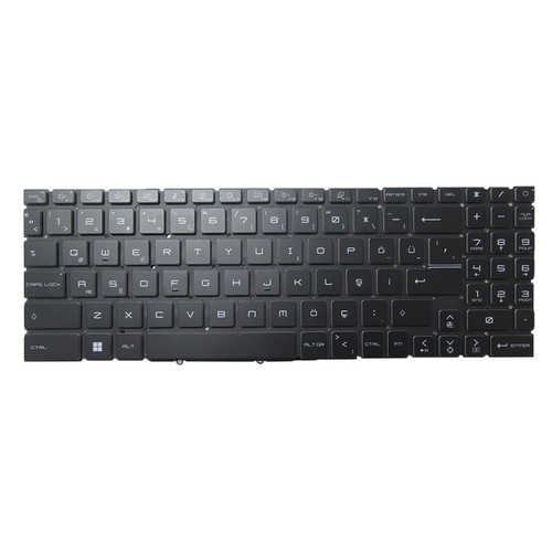 Black New Laptop No Backlit Keyboard For MSI Pulse GL76 12U 12UEK 12UGK 12UDK 12UCK 12UGSZK 12UGSZOK 12UEOK 12UGOK Turkish TR No Frame