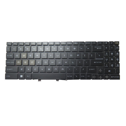 Black New 4 Zone RGB Backlit Keyboard For MSI Summit E16 AI Studio A1V A1VFTG A1VETG English US No Frame