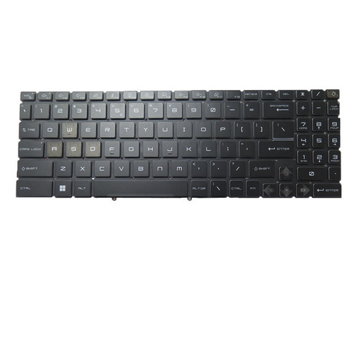 Black New Laptop No Backlit Keyboard For MSI Modern 15 B11M B12H B12HW B12M B13M B11M-046CA English US No Frame 9Z.NK1BN.M1D