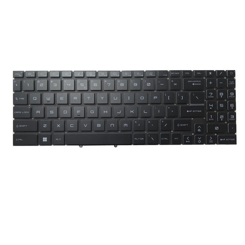 Black New Laptop Per Key No Backlit Keyboard For MSI Summit E16 Flip A13V A13VFT A13VET English US No Frame