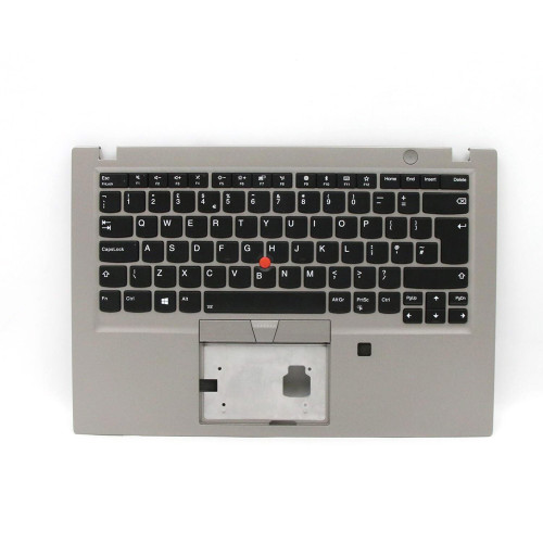 Laptop PalmRest&keyboard For Lenovo ThinkPad T490s (Type 20NX, 20NY) 02HM379 02HM415 United Kingdom UK With Backlight Fingerprint hole Silver New