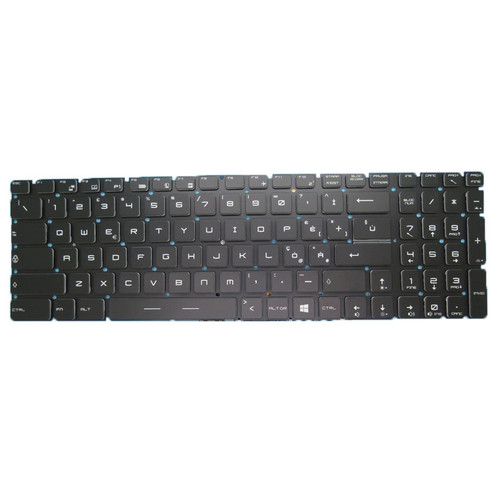 Black New Laptop White Backlit Keyboard For MSI CR62 2M 6M 6ML 7ML 2M-016UK 284X 284XFR 286XFR 289JP 290XES 400NL 401BE 404NL 6M-276XFR 235AU Italian IT No Frame