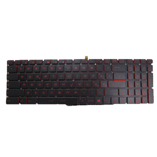 Black New Laptop No Backlit Keyboard Red Word For MSI GF75 Thin 10UC 10UD 10UE 10UEK Italian IT No Frame
