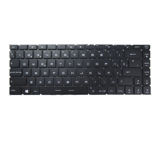 Black New Laptop Per Key RGB Backlit Keyboard For MSI Bravo 15 B7E B7ED Spanish SP No Frame