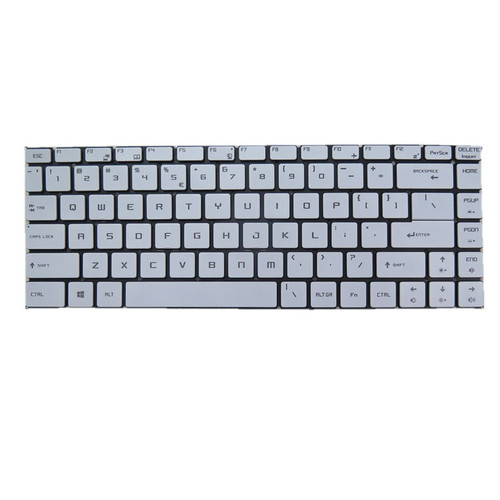 White New Laptop Monochrome Backlit Keyboard For MSI Bravo 15 B7E B7ED Spanish SP No Frame