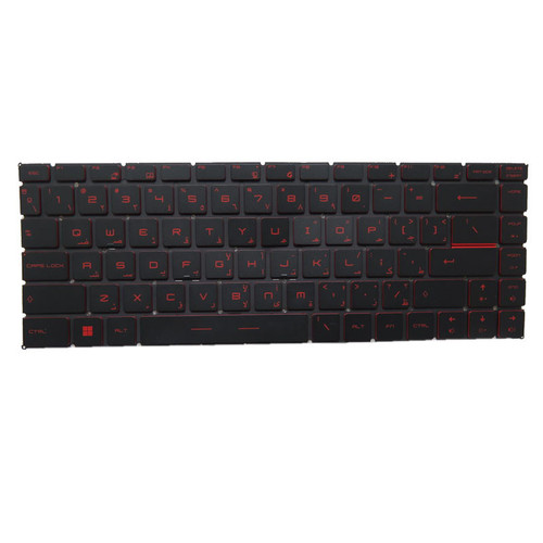 Black New Laptop  Red Backlit Keyboard Red Word For MSI GF65 Thin 10SCSXR 10SD 10SDR 10UE 10SE 10SER Arabia AR No Fram 9Z.NEVBN.D0Ae