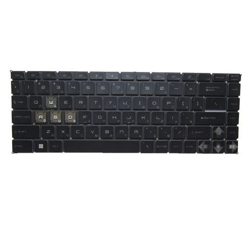 Black New Laptop Monochrome Backlit Keyboard For MSI GF65 Thin 9SD 9SE 9SEX 9SEXR Russian RU No Frame 9Z.NEVBN.50R
