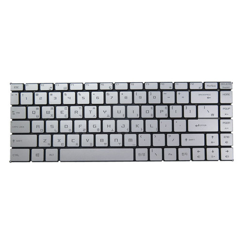 Silver New Laptop White Backlit Keyboard For MSI PS42 8M PS42 Modern 8MO 8RA 8RB 8RC Korean KR No Frame