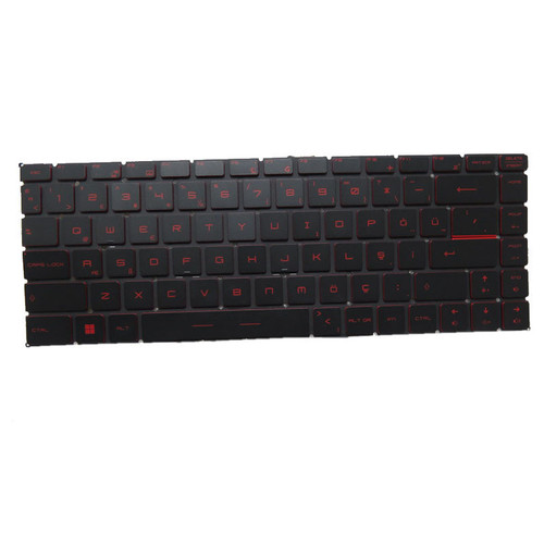 Black New Laptop No Backlit Keyboard Red Word For MSI Bravo 15 A4D A4DCR A4DDR A4DDR-023 022 248 MS-16WK Turkish TR No Frame