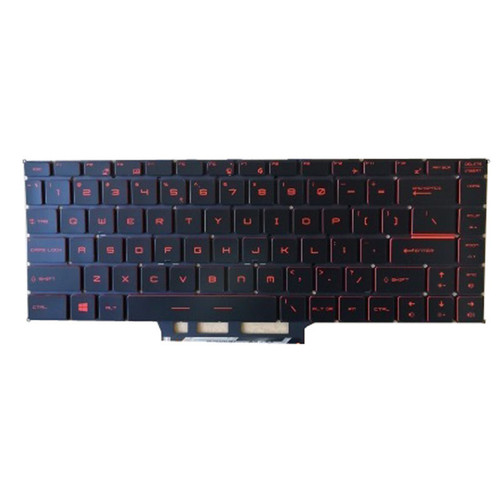 Black New Laptop No Backlit Keyboard Red Word For MSI GS65 Stealth 8SE 8SF 8SG 9SD 9SE 9SF 9SG GS65VR 7RF United Kingdom UK No Frame