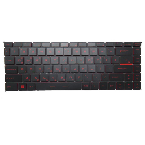 Black New Laptop No Backlit Keyboard Red Word For MSI GS65 Stealth Thin 8RE 8RF GS65 RTX 2080 MaxQ Korean KR No Frame