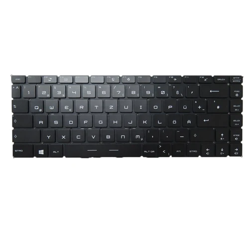 Black New Laptop No Backlit Keyboard For MSI WP65 9TH 9TH-263 408ES 432CA 433CA 437AU 467ZA 602FR 632 German GR No Frame