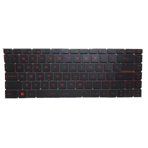 Black New Laptop No Backlit Keyboard Red Word For MSI Creator 15M A10 A10SE A10SD A10SET Spanish SP No Frame