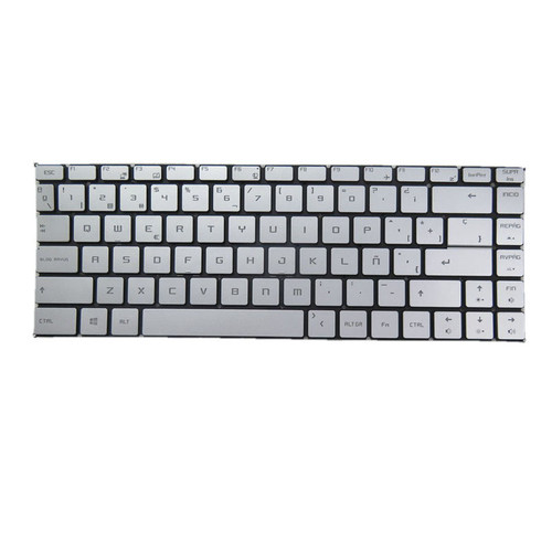 Silver New Laptop No Backlit Keyboard For MSI Thin A15 B7U B7UC B7UCX Spanish SP No Frame