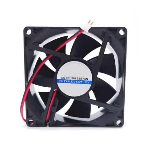 Cooling Fan KX-8025 12V 3700RPM 2PIN 2Lines New 8CM