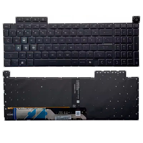 Laptop Keyboard For ASUS TUF Gaming F16 FX608J FX608JH FX608JHR FX608JM FX608JMR FX608JP FX608JPR FX608L FX608LM FX608LP United States US Gray WASD keycaps With Backlit Black