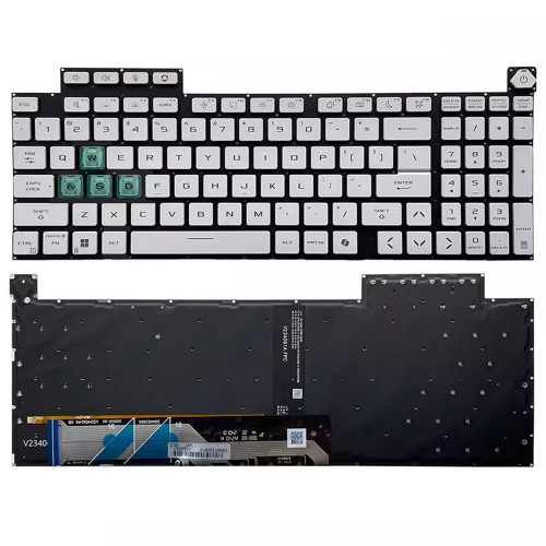 Laptop Keyboard For ASUS TUF Gaming A16 2024 FA608WP FA608WM FA608JH FA608UH FA608UP FA608UM FA608FP FA608FM FA608PP FA608PM United States US Green WASD keycaps With Backlit White