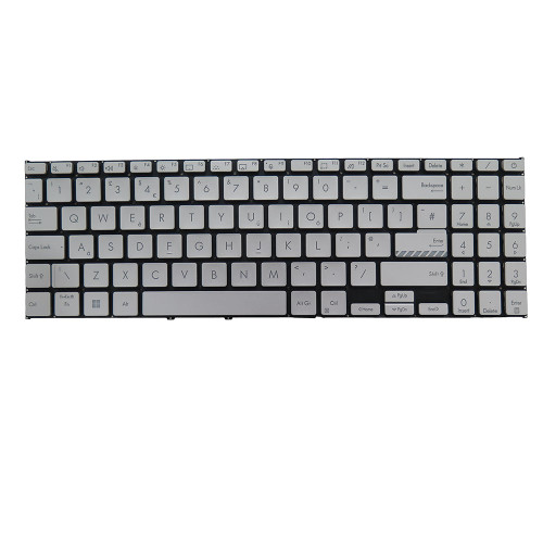 Laptop Keyboard For ASUS VivoBook 16 F1605ZA F1605VA F1605EA F1605PA Without Frame Silver United Kingdom UK Without Backlit