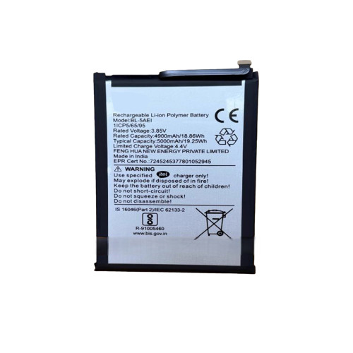 Battery For For Infinix Hot 10 Play / Hot 11 Play X688 X688B X688C BL-5AEI 1ICP/65/95 5000mAh 19.25Wh 4.4V New