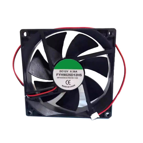 Cooling Fan FYH9025D12HS DC12V 0.36A 9CM 2PIN 2Lines New