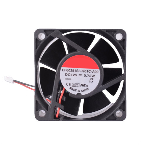 Cooling Fan For SUNON EF60251S3-Q01C-A99 6025 6CM DC12V 0.72W 2PIN 2Lines New