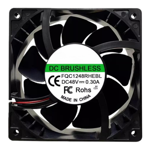 Cooling Fan For FQC FQC1248RHEBL DC48V 0.3A 14.4W 3800RPM 120*120*38MM 2PIN IP68 Waterproof New