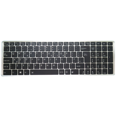 Laptop Keyboard For Gigabyte P35 Series P35 P35G United Kingdom UK/GB With Silver Frame And Backlit New