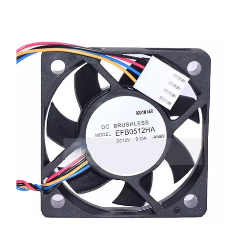 Cooling Fan For DELTA EFB0512HA-AM69 50*50*10MM DC12V 0.15A 4lines New