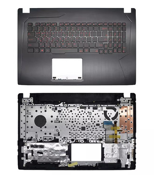 Laptop PalmRest&Keyboard For ASUS ROG STRIX PX753VD PX753VE Black Upper Case Korean KR With RED Backlight Keyboard