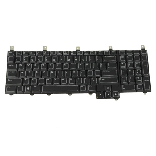 Laptop Keyboard For Alienware M17X R2 R4 / M18X R2 08GWD6 8GWD6 NSK-D8G01 English US Black With Backlit Green Cable Used