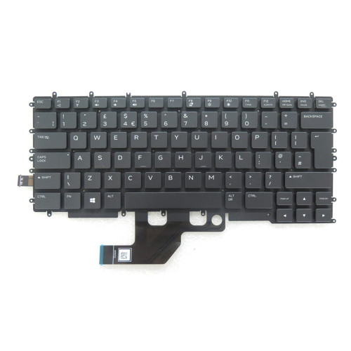 Laptop Keyboard For Alienware M15 R3 / M15 R4 0Y72JY Y72JY NSK-QTABC 0U LK132VR1A15 United Kingdom UK Black With 4-Zone RGB Backlit