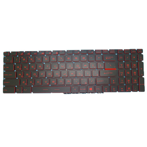 Black Used 99% New Laptop Backlit Keyboard Red Word For MSI GL72 6QC 6QD 6QE 6QF Russian RU No Frame