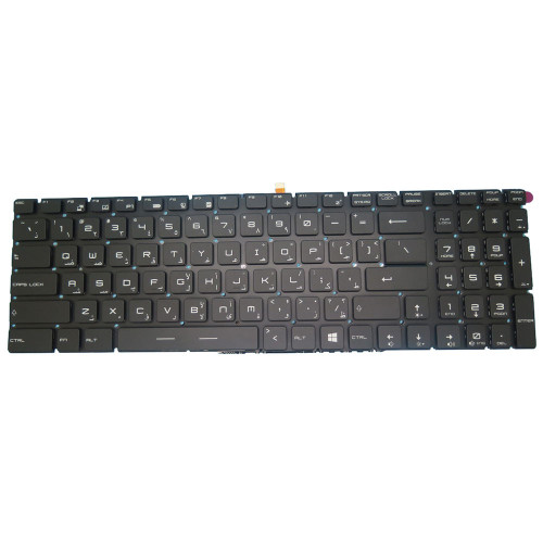 Black New Laptop Backlit Keyboard For MSI PE60 2QE 6QD 6QE PX60 2QD 6QD 6QE Arabia AR No Frame