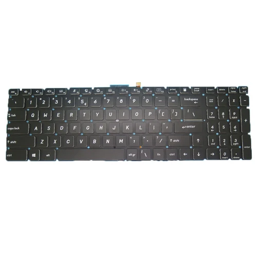 Black New Laptop White Backlit Keyboard For MSI GL62 GL62M GL63 GV63 GF62 GE62 GE62VR CR62 CX62 GP60 GP63 GS60 GS63 GS63VR GE72 GF62 GV62 GP62M GP62 GT62VR English US No Frame