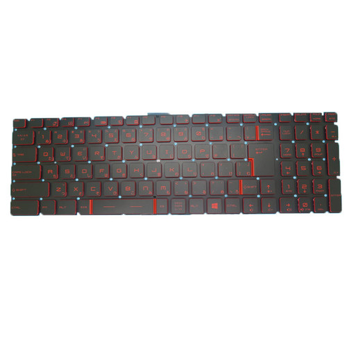 Black New Laptop Backlit Keyboard Red Word For MSI Creator 17M / GE75 Raider / P75 Creator / Alpha 15 / GF75 Thin Japanese JP No Frame