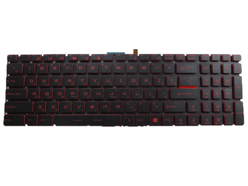 Black New Laptop Backlit Keyboard Red Word For MSI GS72 6QC 6QD 6QE Farsi FS No Frame