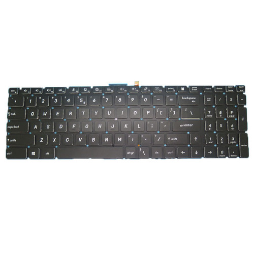 Black New Laptop White Backlit Keyboard For MSI GT72 2PC 2PE 2QD 2QE 6QD 6QE 6QF 436MX 437MX English US No Frame