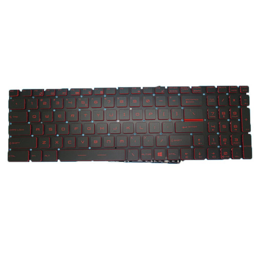 Black New Laptop Backlit Keyboard Red Word For MSI WT72 2OL 2OM 6QI 6QJ 6QK 6QL 6QM 6QN WT73VR 7RM English US No Frame
