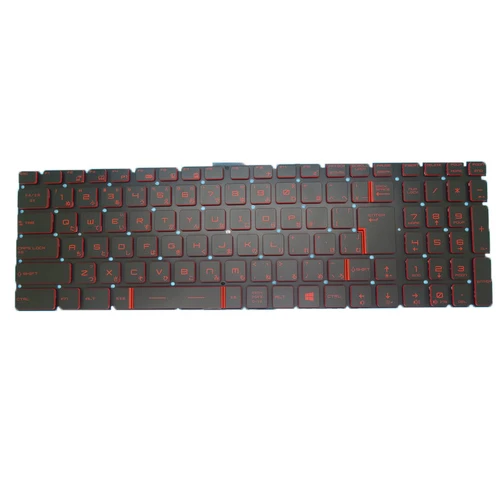 Black New Laptop Backlit Keyboard Red Word For MSI GF75 Thin 10SD 10SDK 10SDR Japanese JP No Frame