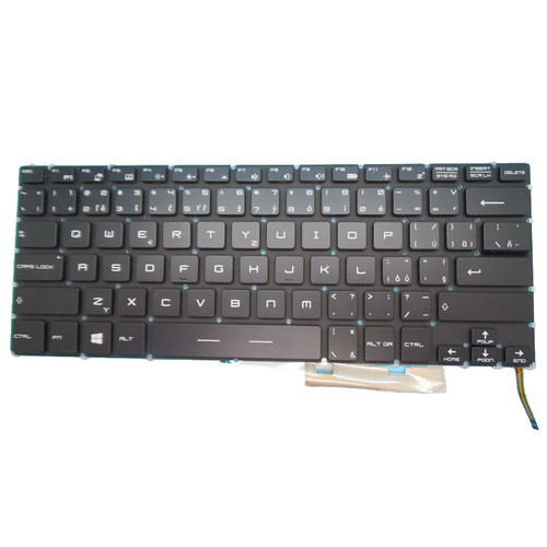 Black New Laptop Backlit Keyboard For MSI GS30 2M / GS32 6QE 7QE / GS40 6QD 6QE / GS43 GS43VR 6RE 7RE Czech CZ No Frame